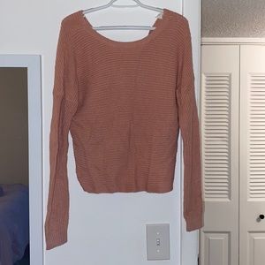 Reversible Pink Sweater - Hollister - M